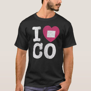 I Liebe Colorado Staat Rocky Mountains Ski T-Shirt