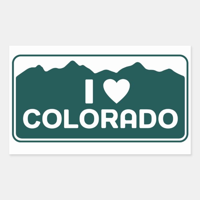 I Liebe Colorado Sticker (Vorderseite)