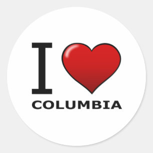 I LIEBE COLUMBIA, OH - OHIO RUNDER AUFKLEBER