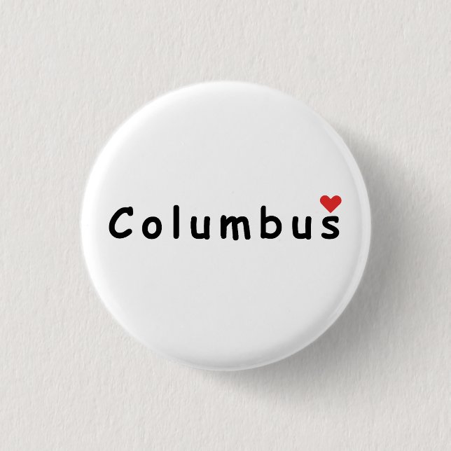 I Liebe Columbus Button (Vorderseite)