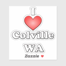 I Liebe Colville WA Aufkleber