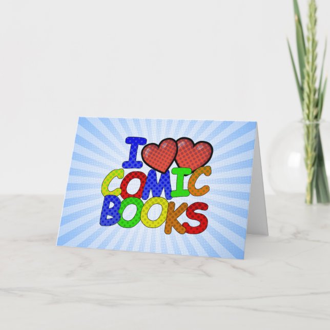 I Liebe Comic Books Karte (Vorderseite)