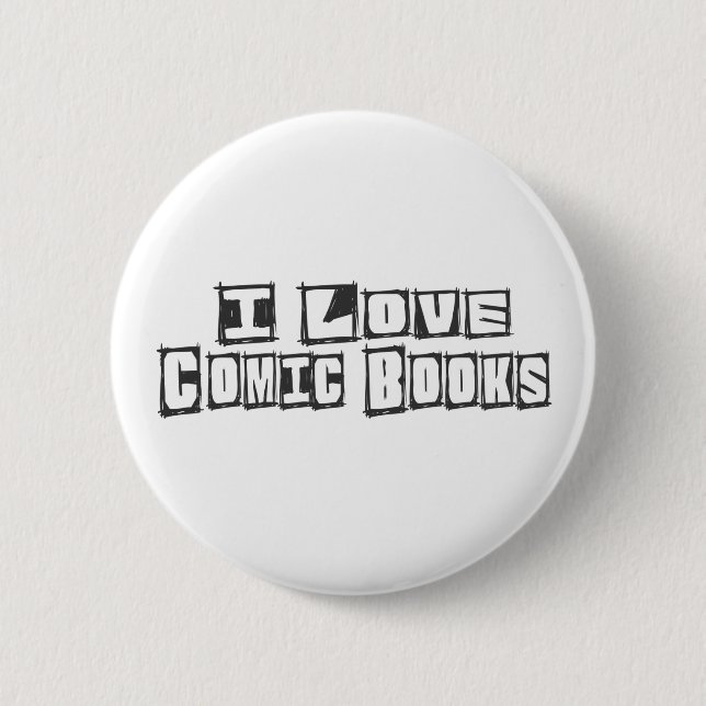 I Liebe-Comic-Bücher Button (Vorderseite)