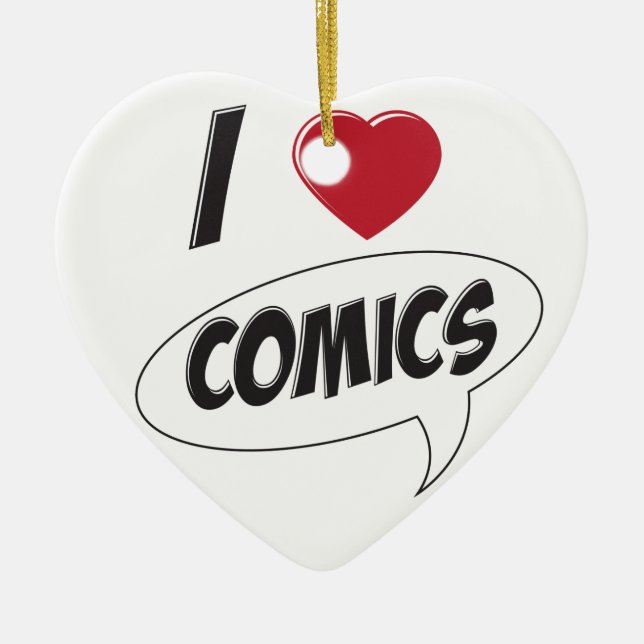 I Liebe-Comicen! *Heart* Keramik Ornament (Vorne)