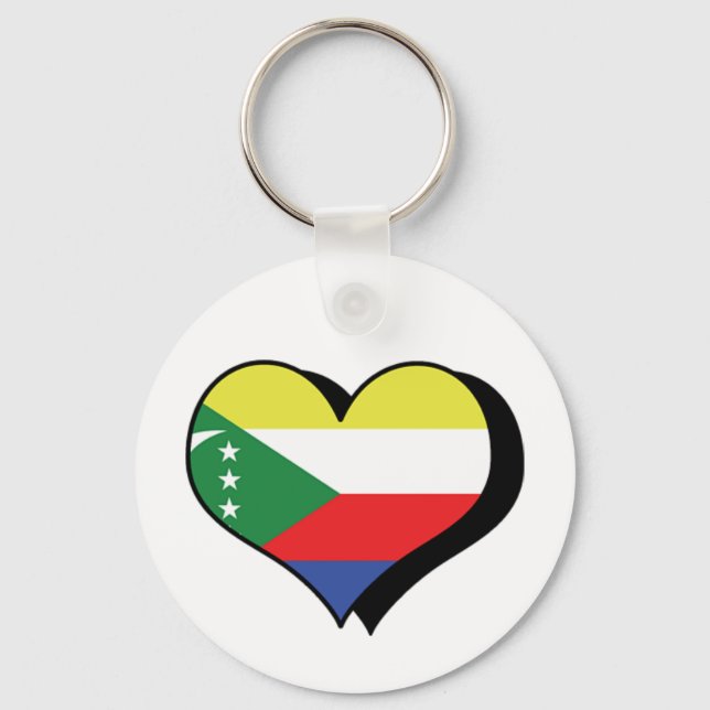 I Liebe Comoros Schlüsselanhänger (Vorderseite)