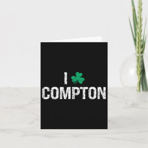 I Liebe Compton Kleeblatt Clover St. Patrick's Day Karte