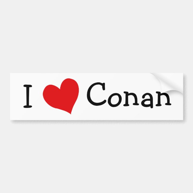 I Liebe Conan Autoaufkleber (Vorne)