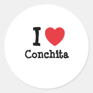 I Liebe Conchita T - Shirt Runder Aufkleber