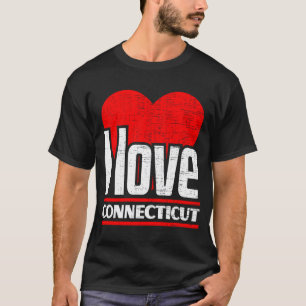 I Liebe Connecticut Bester Zuhause Staat I Herzver T-Shirt