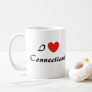 I Liebe Connecticut Herztypografie Kaffeezubereitu Kaffeetasse