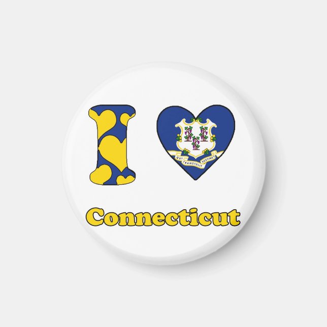 I Liebe Connecticut Magnet (Vorne)