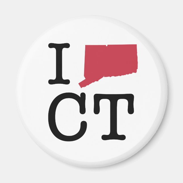 I Liebe Connecticut Magnet (Vorne)