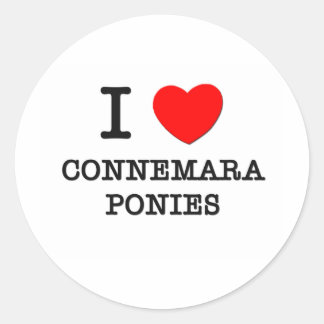 I Liebe Connemara Ponies (Pferde) Runder Aufkleber