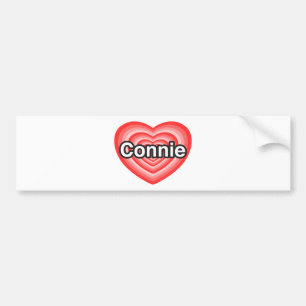 I Liebe Connie. Liebe I Sie Connie. Herz Autoaufkleber