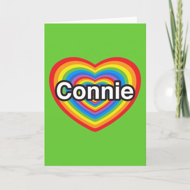 I Liebe Connie. Liebe I Sie Connie. Herz Karte (Vorderseite)