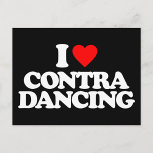 I LIEBE CONTRA DANCING POSTKARTE