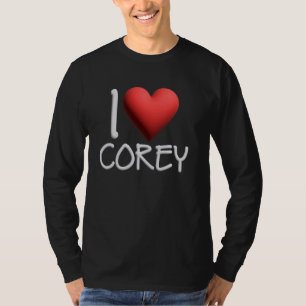 I Liebe Corey Name Personalisiert Men Typ BESTE FR T-Shirt