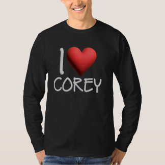I Liebe Corey Name Personalisiert Men Typ BESTE FR T-Shirt