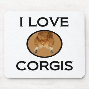I Liebe Corgis Corgi Hintern Mousepad