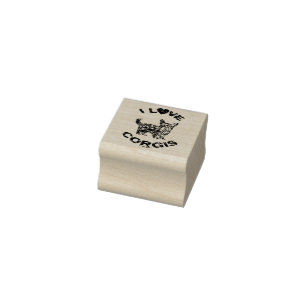 I LIEBE CORGIS GUMMISTEMPEL