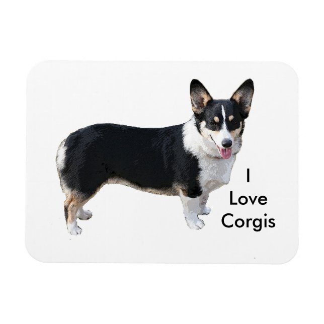 I Liebe Corgis Magnet (Horizontal)