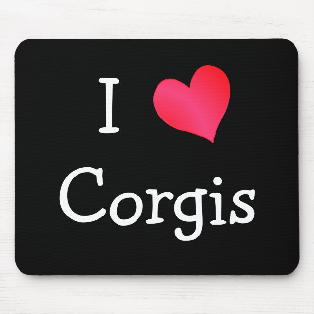 I Liebe Corgis Mousepad (Vorne)