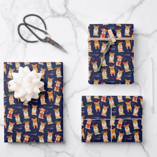 I Liebe Corgis Weihnachtswrapping Paper Sheets Geschenkpapier Set