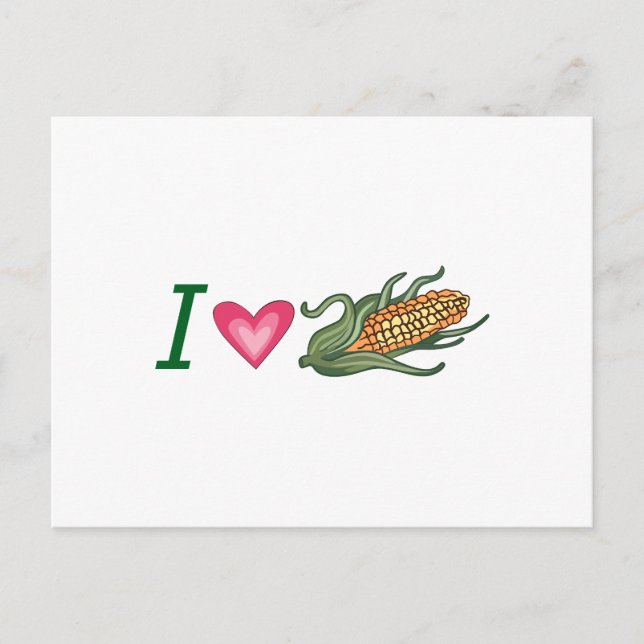 I LIEBE CORN POSTKARTE (Vorderseite)