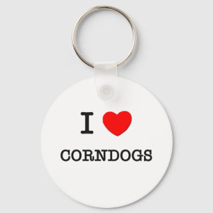 I Liebe CORNDOGS (Nahrung) Schlüsselanhänger