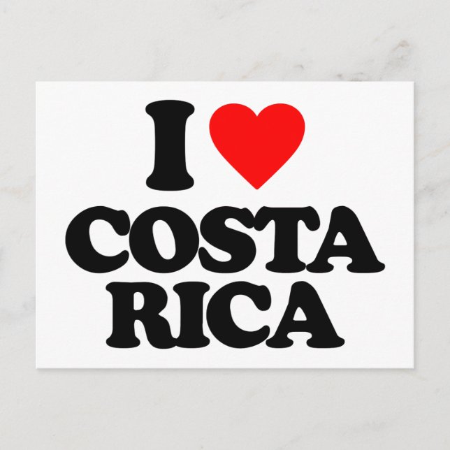 I LIEBE COSTA RICA POSTKARTE (Vorderseite)