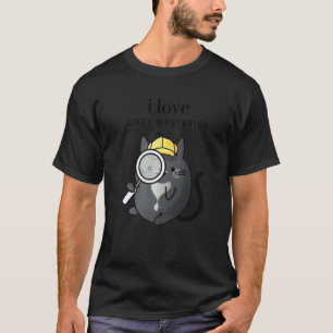 I Liebe Cosy Mysteries Tuxedo Cat Detektiv T-Shirt