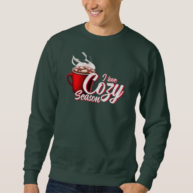 I Liebe Cosy Season White Script Sweatshirt (Vorderseite)