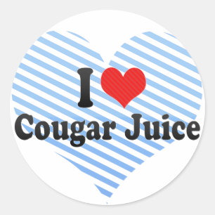 I Liebe Cougar Juice Runder Aufkleber
