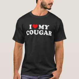 I Liebe Cougars Funny Cougar Valentine's Day 3BK1 T-Shirt