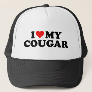 I Liebe Cougars Funny Cougar Valentine's Day 3WH1 Truckerkappe