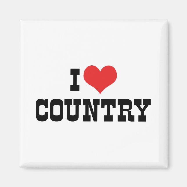 I Liebe Country Music Magnet (Vorne)