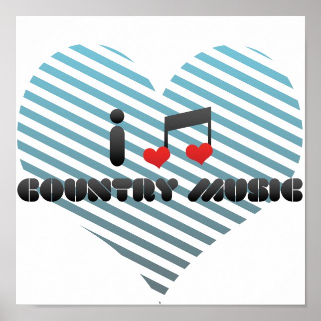 I Liebe Country Music Poster (Vorne)