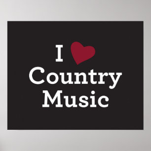 I Liebe Country Music Poster