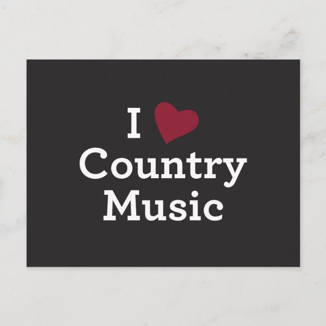 I Liebe Country Music Postkarte (Vorderseite)