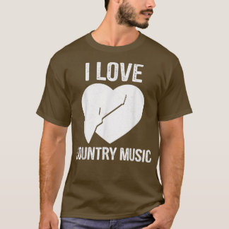 I Liebe Country Music Retro Vintage Gitarre1244 T-Shirt