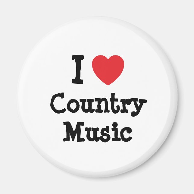 I Liebe Country Music - Sonderanfertigung personal Magnet (Vorne)