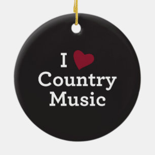 I Liebe-Countrymusik Keramikornament