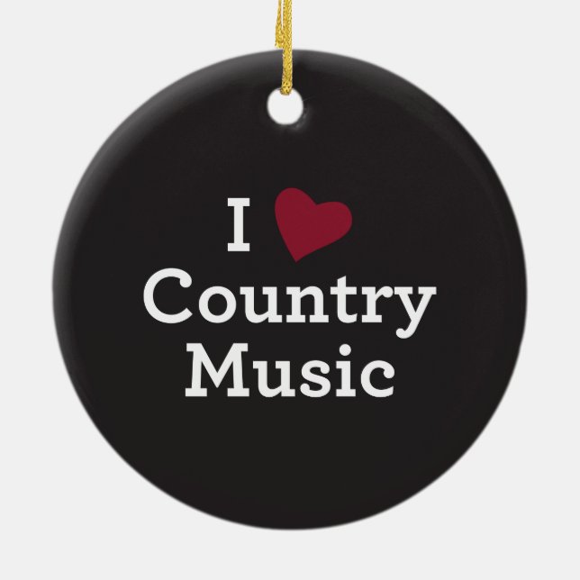 I Liebe-Countrymusik Keramikornament (Hinten)