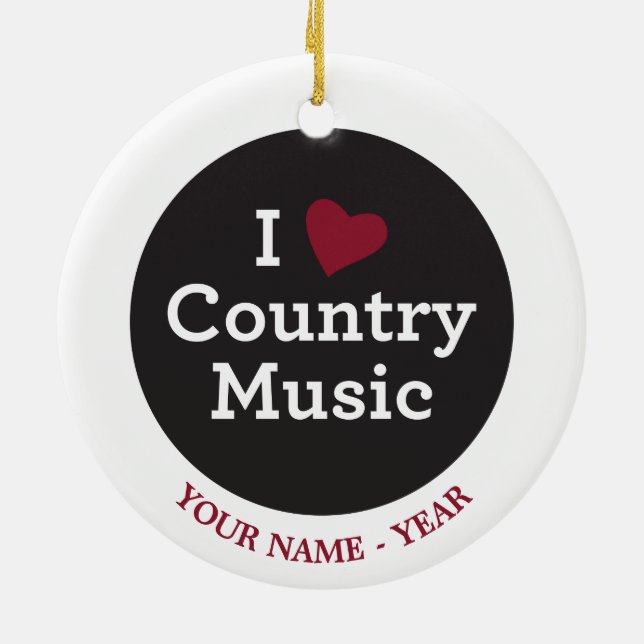 I Liebe-Countrymusik Keramikornament (Hinten)