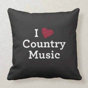 I Liebe-Countrymusik Kissen