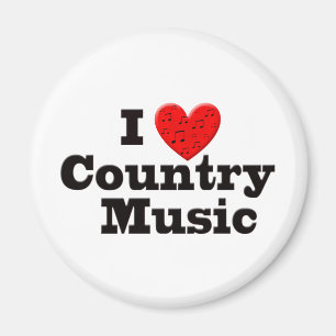 I Liebe-Countrymusik Magnet