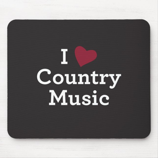 I Liebe-Countrymusik Mousepad (Vorne)