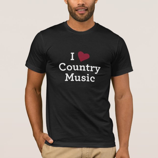 I Liebe-Countrymusik T-Shirt (Vorderseite)