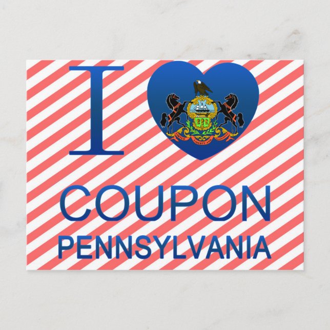 I Liebe Coupon, PA Postkarte (Vorderseite)
