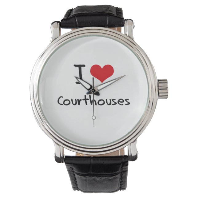 I Liebe Courthouses Armbanduhr (Vorderseite)